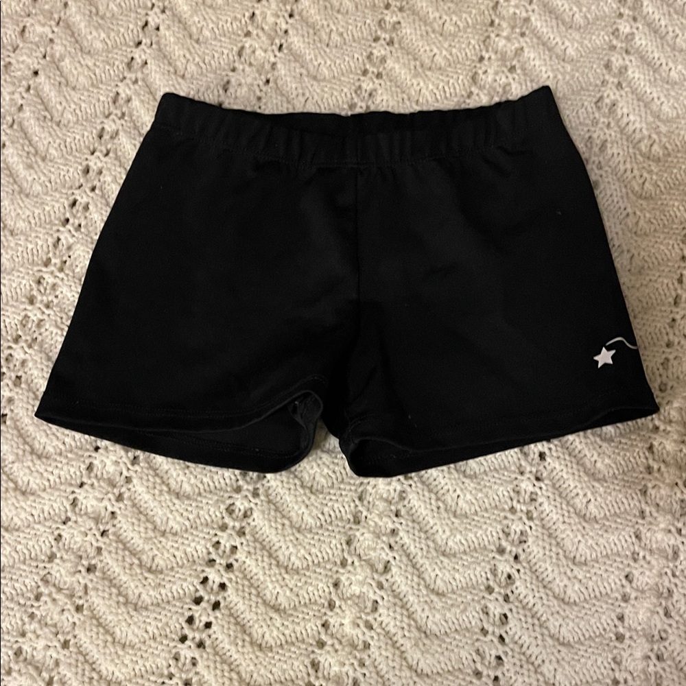 Kids Black Shorts with Star Detail